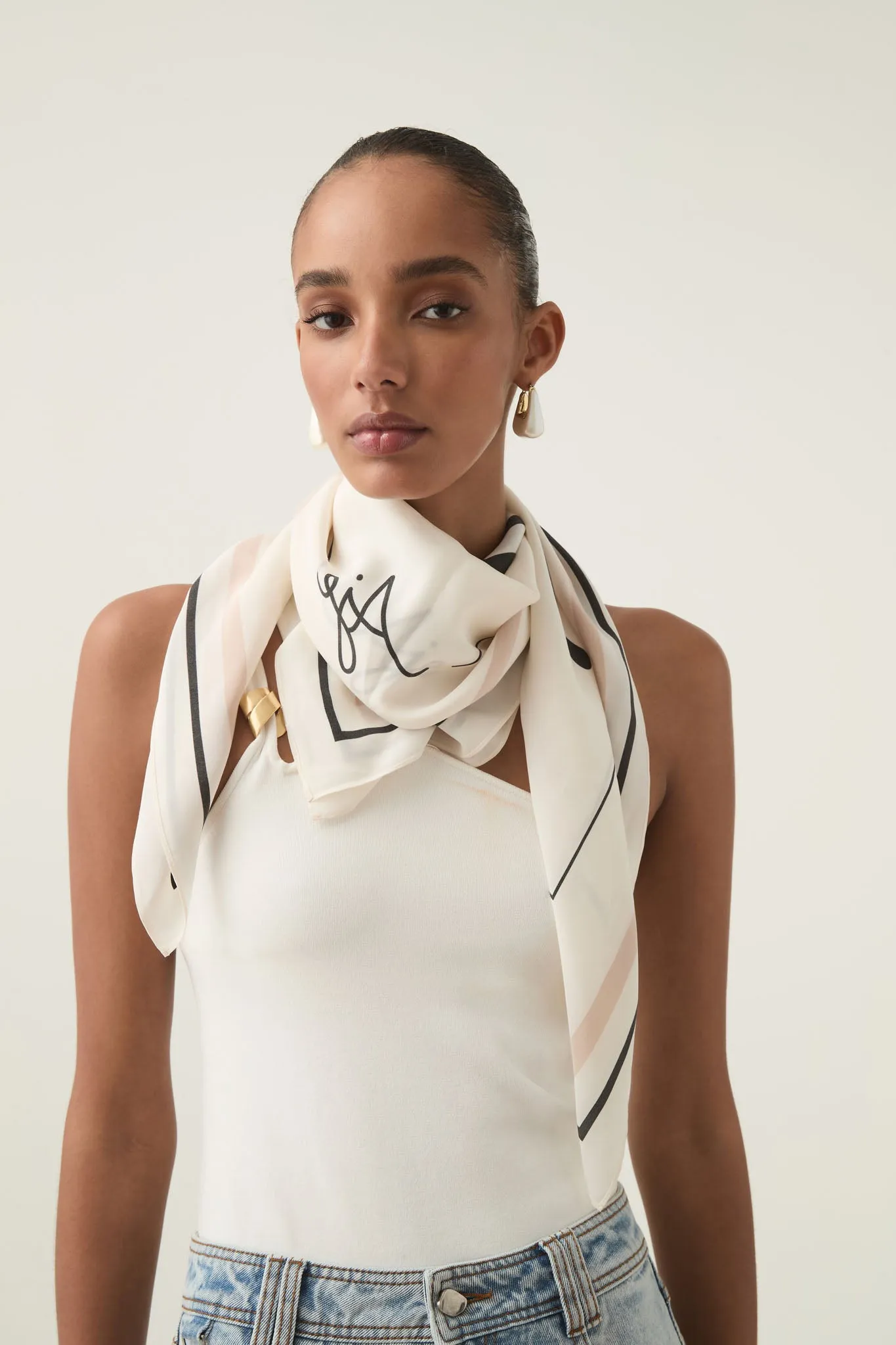 Emmy Silk Logo Scarf
