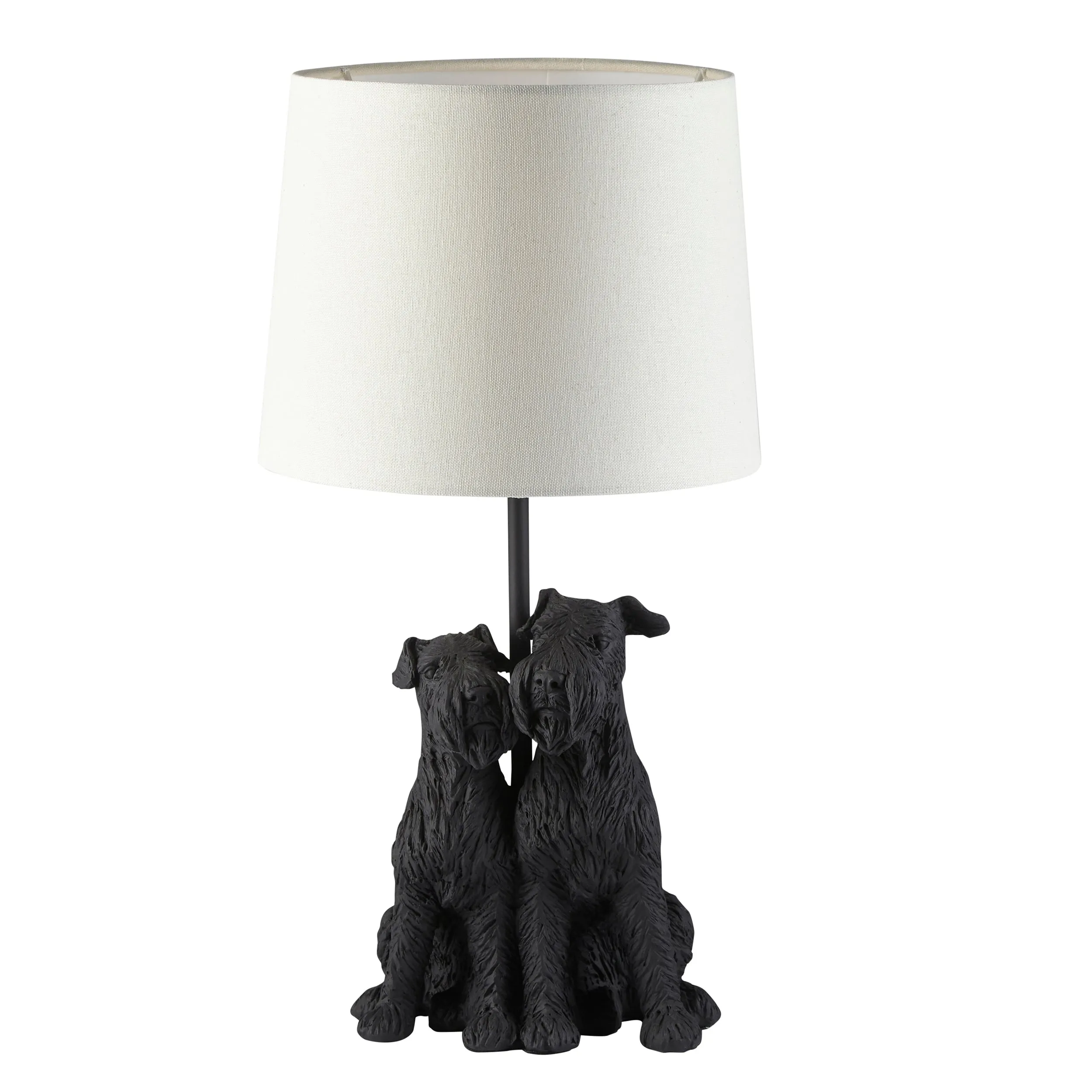 Endon 106794 Westie 1lt Table Matt black & natural linen 7W LED E14 (Required)