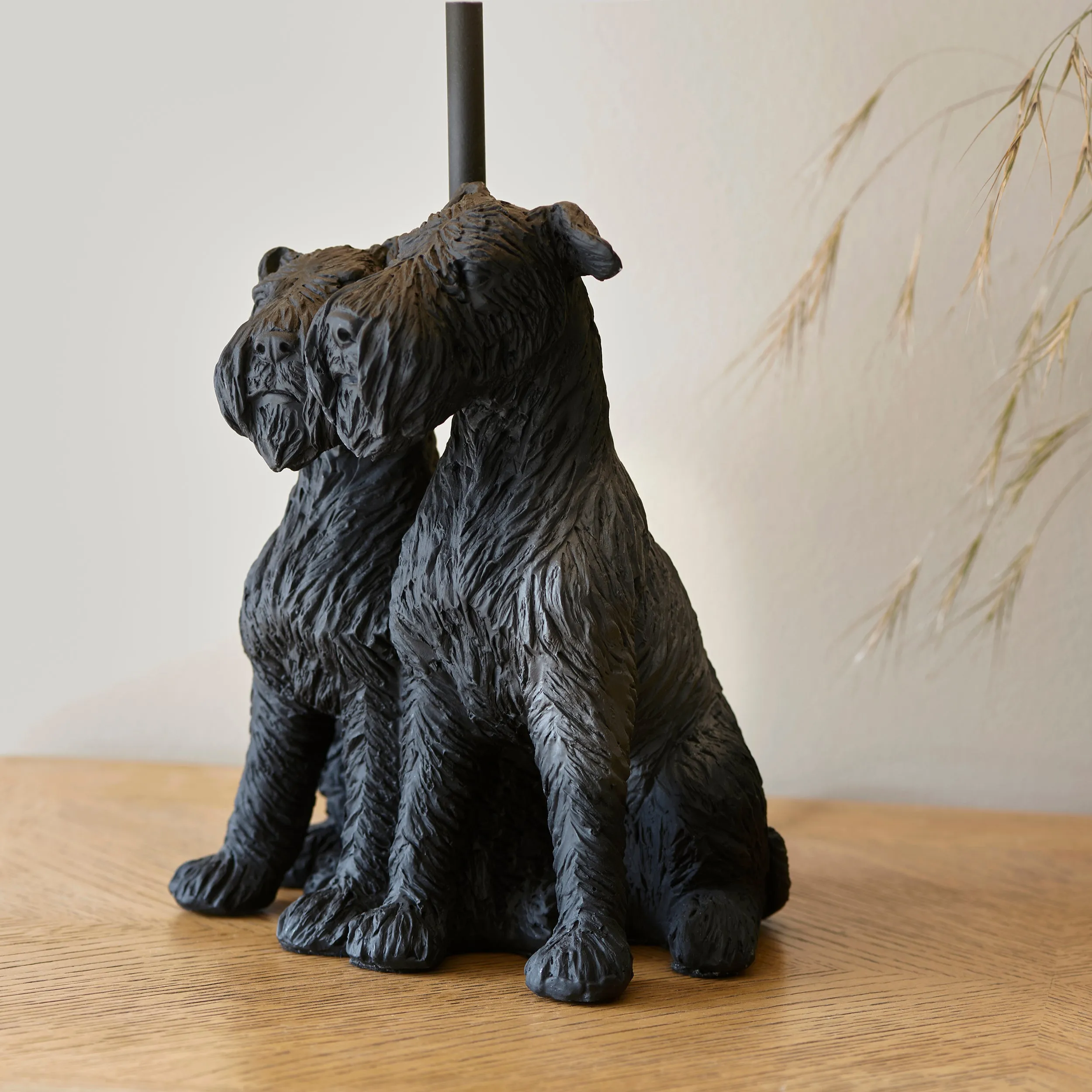 Endon 106794 Westie 1lt Table Matt black & natural linen 7W LED E14 (Required)