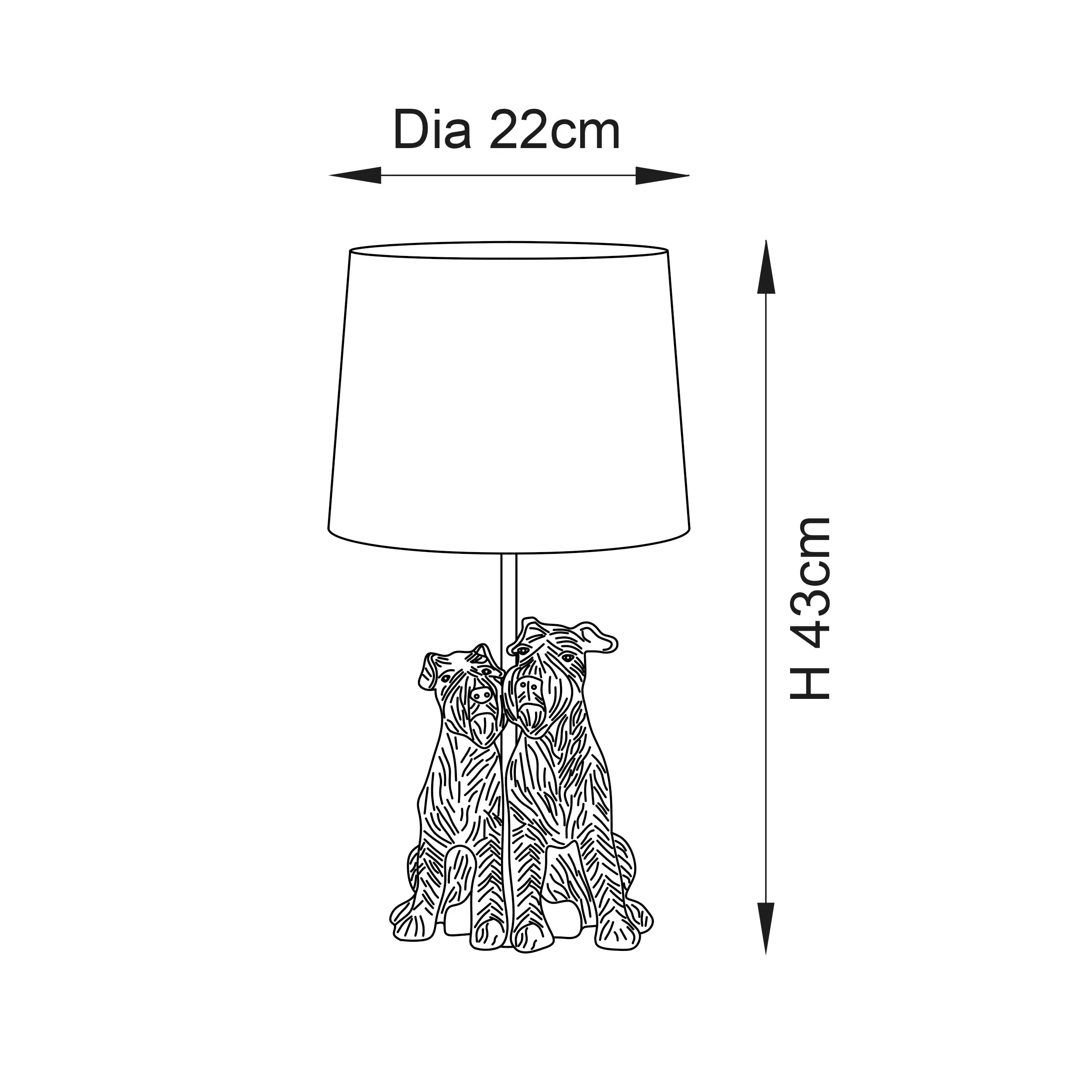 Endon 106794 Westie 1lt Table Matt black & natural linen 7W LED E14 (Required)