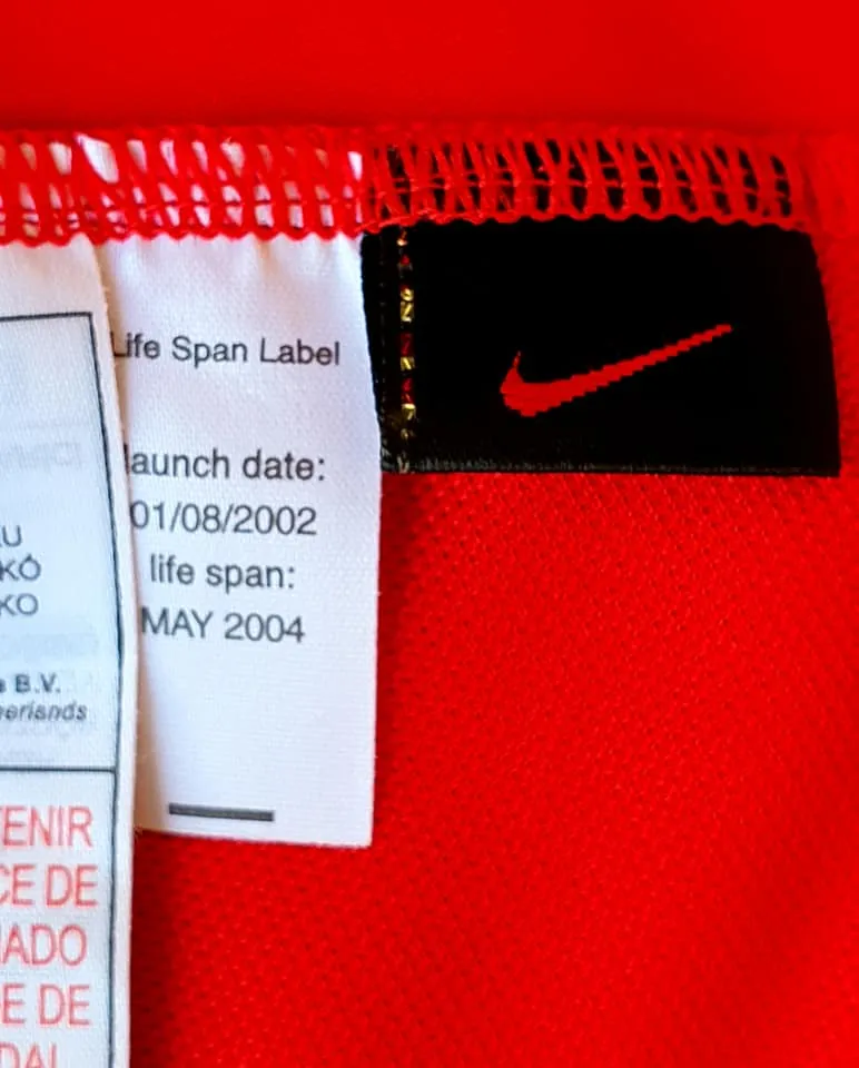 ENGLISH PREMIER MANCHESTER UNITED FC 2002-03 EPL CHAMPION RONALDO 7 HOME JERSEY NIKE SHIRT LARGE   SOLD OUT !