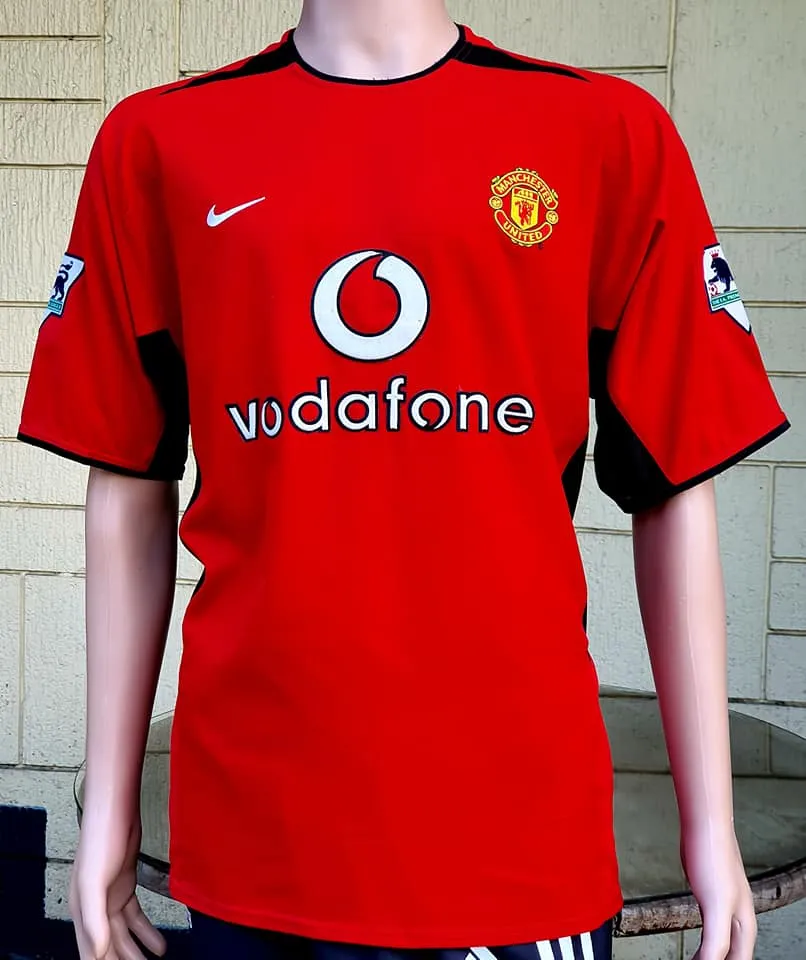 ENGLISH PREMIER MANCHESTER UNITED FC 2002-03 EPL CHAMPION RONALDO 7 HOME JERSEY NIKE SHIRT LARGE   SOLD OUT !