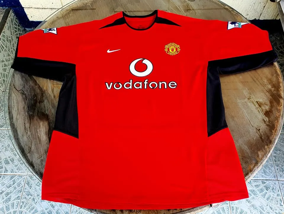 ENGLISH PREMIER MANCHESTER UNITED FC 2002-03 EPL CHAMPION RONALDO 7 HOME JERSEY NIKE SHIRT LARGE   SOLD OUT !