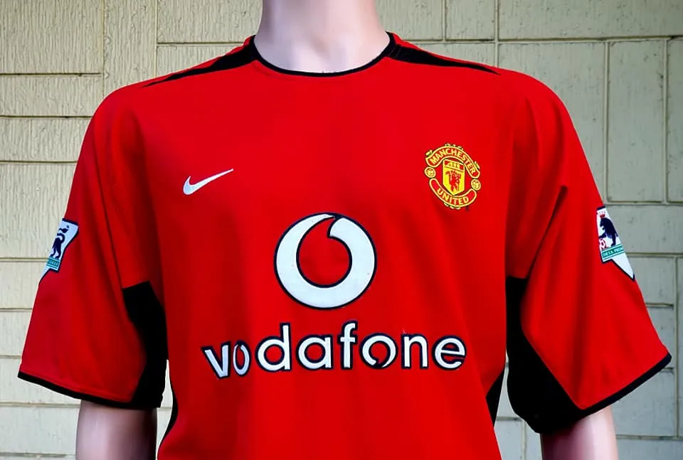 ENGLISH PREMIER MANCHESTER UNITED FC 2002-03 EPL CHAMPION RONALDO 7 HOME JERSEY NIKE SHIRT LARGE   SOLD OUT !