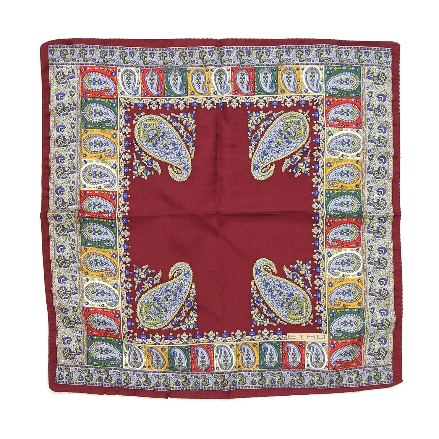 Etro Silk Pocket Square Size
