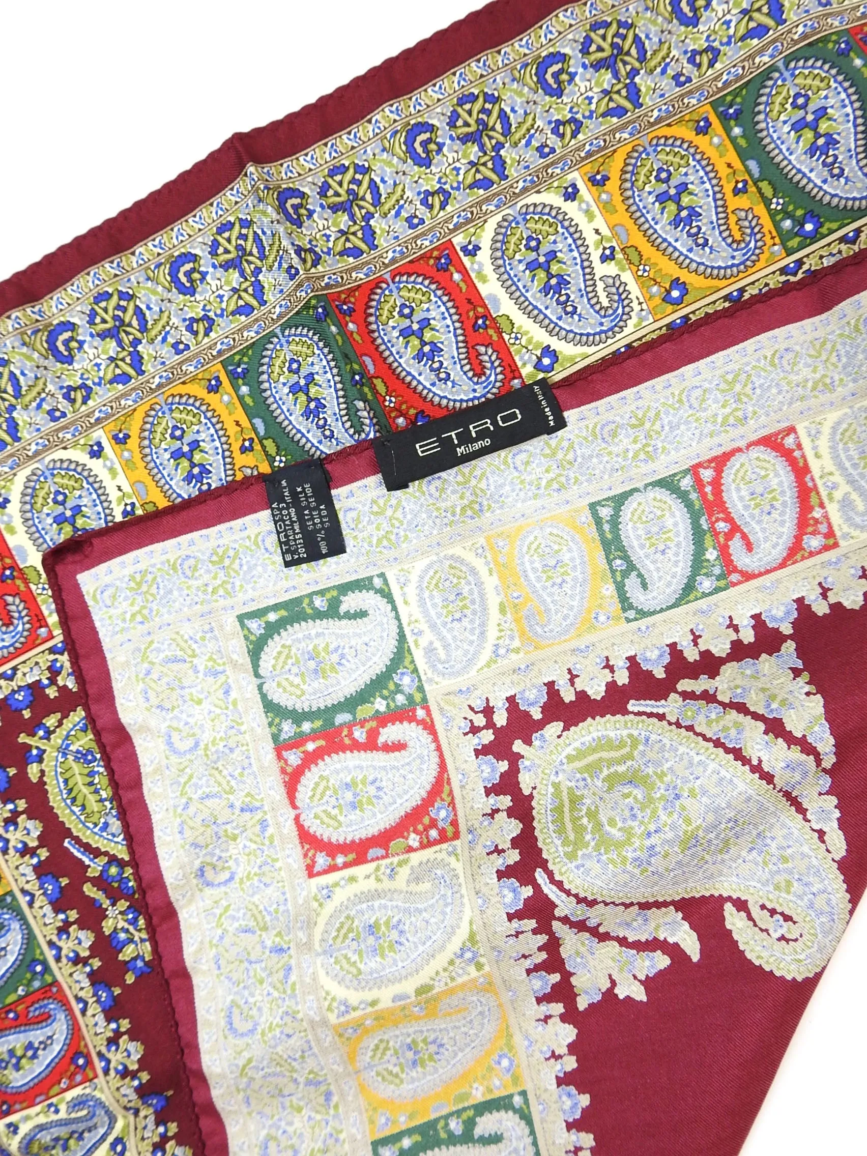 Etro Silk Pocket Square Size