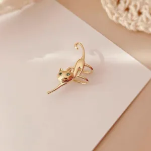 Fashion Creative Cute Kitty Earrings Non-pierced Ear Bone Clip