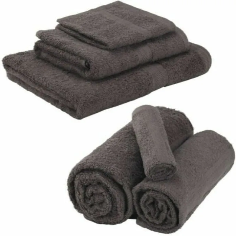 Fine Egyptian Cotton Towels Set 8 Piece Brown