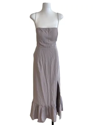 Flamingo Pink Drop Waist Slit Dress