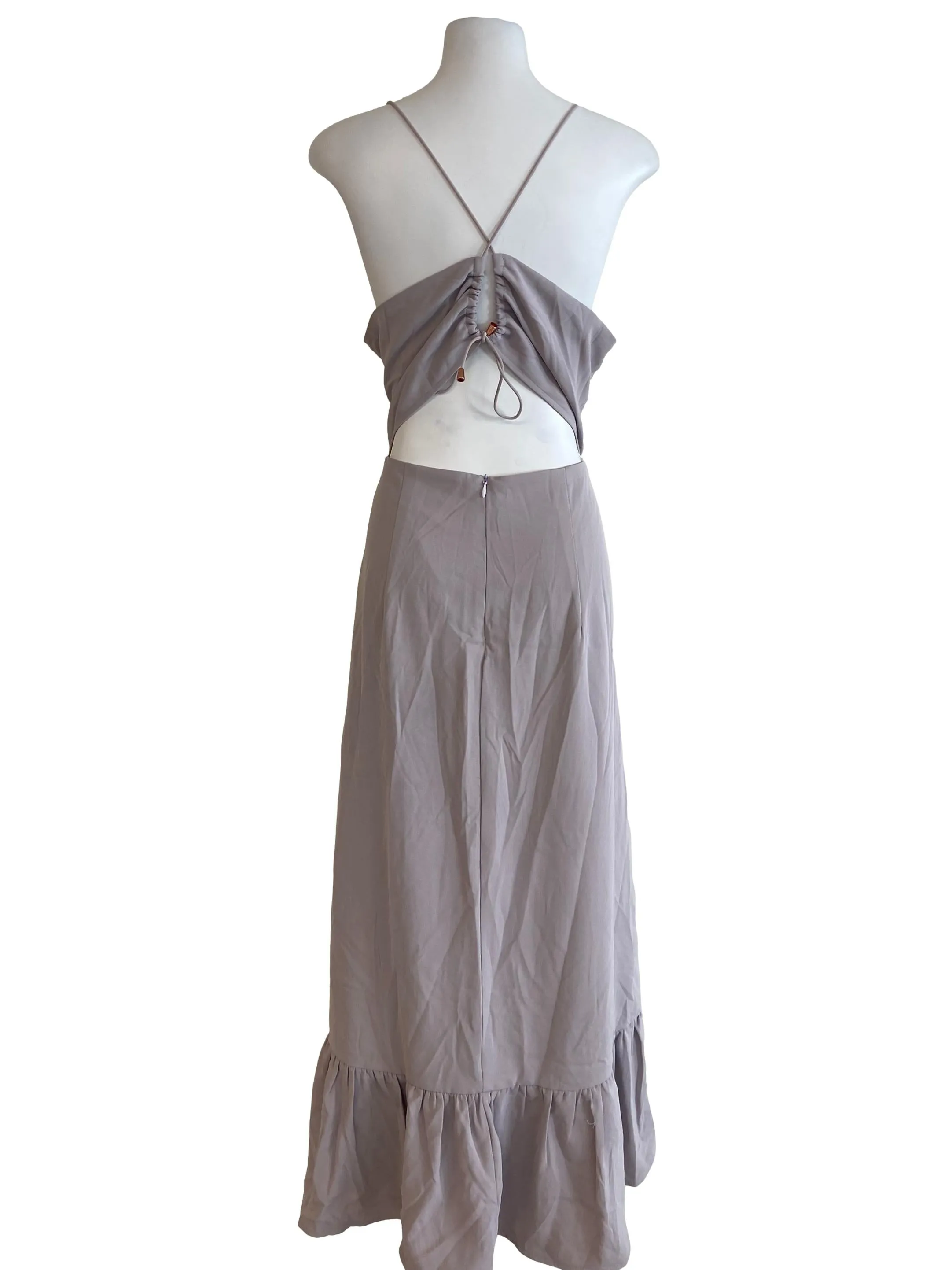 Flamingo Pink Drop Waist Slit Dress
