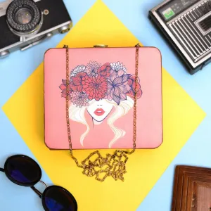 Flower Face MDF Clutch
