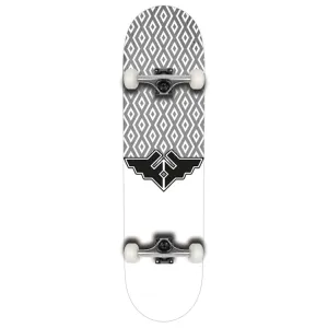 Fracture Skateboards Wings V5 Grey Complete Skateboard 8.25"