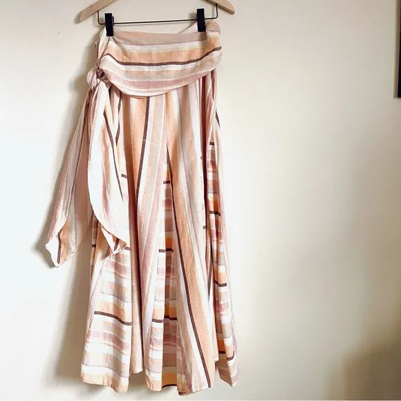 Free People Unforgettable Convertible Stripe Skirt Dress Size M EUC
