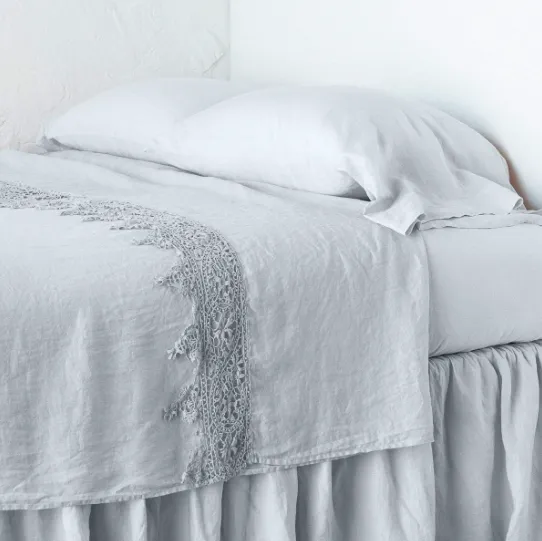 Frida Flat Sheet - Cloud - Queen
