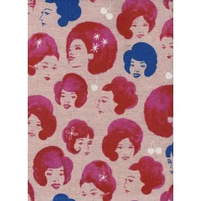 Fruit Dots - Dottie's Friend - Pink Canvas Fabric --  Cotton   Steel Fabrics