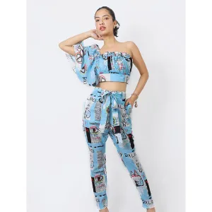 FUGA Blue Balance Flutter Co-Ord (Set of 3)