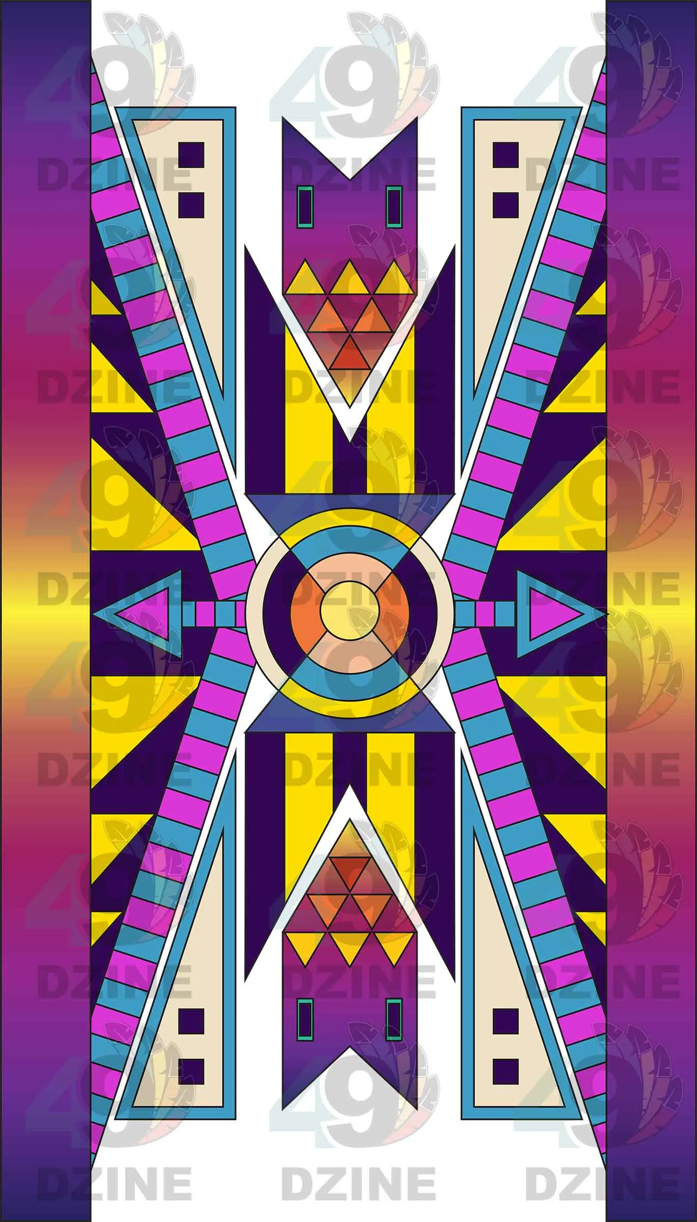 Geometric Skirt Panel 7 Transfer (Various Sizes)