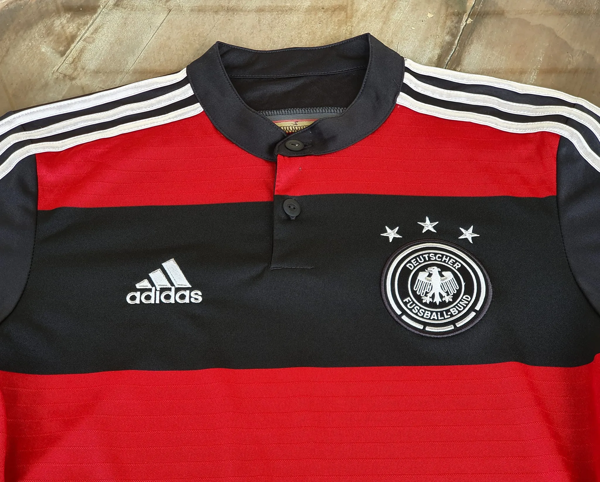 GERMANY 2014 WORLD CUP CHAMPION 4TH TITLE IN BRAZIL AWAY JERSEY ADIDAS CLIMACOOL SHIRT TRIKOT MEMORABILIA SMALL  SOLD OUT!!!