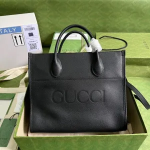 gg Small tote With gg Logo Black For Women 12.4in/31.5cm gg 674822 0E8IG 1000