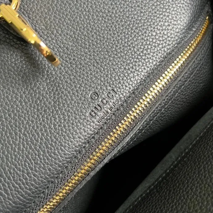 gg Small tote With gg Logo Black For Women 12.4in/31.5cm gg 674822 0E8IG 1000