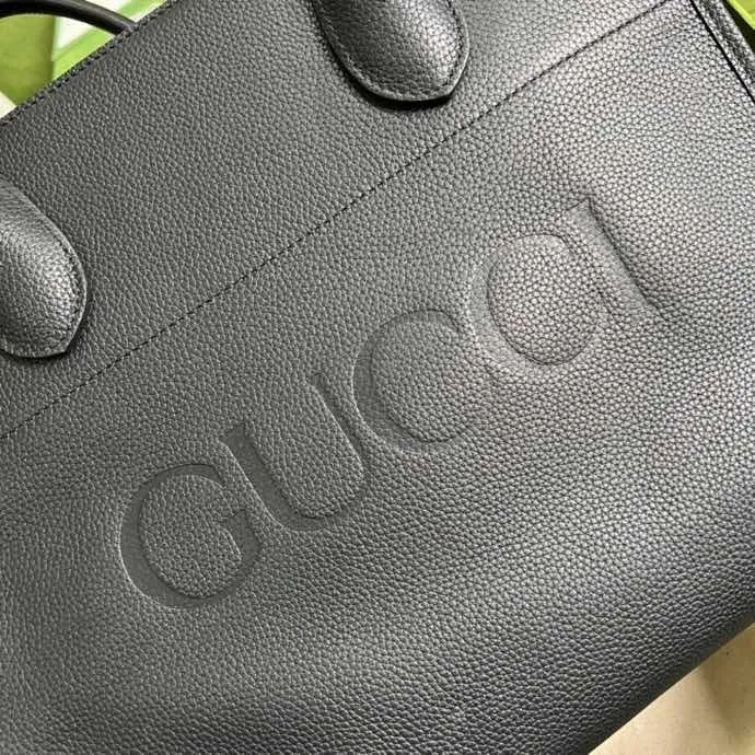 gg Small tote With gg Logo Black For Women 12.4in/31.5cm gg 674822 0E8IG 1000