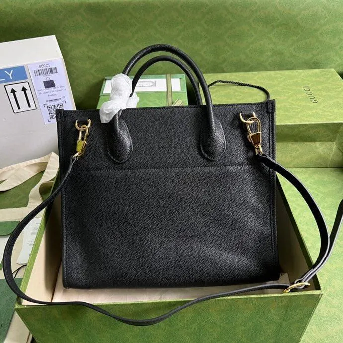 gg Small tote With gg Logo Black For Women 12.4in/31.5cm gg 674822 0E8IG 1000