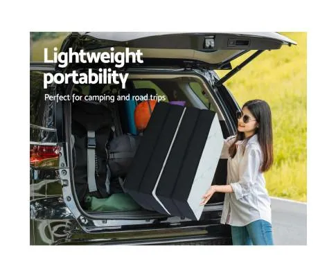 Giselle Bedding Portable Mattress Folding Foldable Foam Floor Bed Tri Fold 180cm
