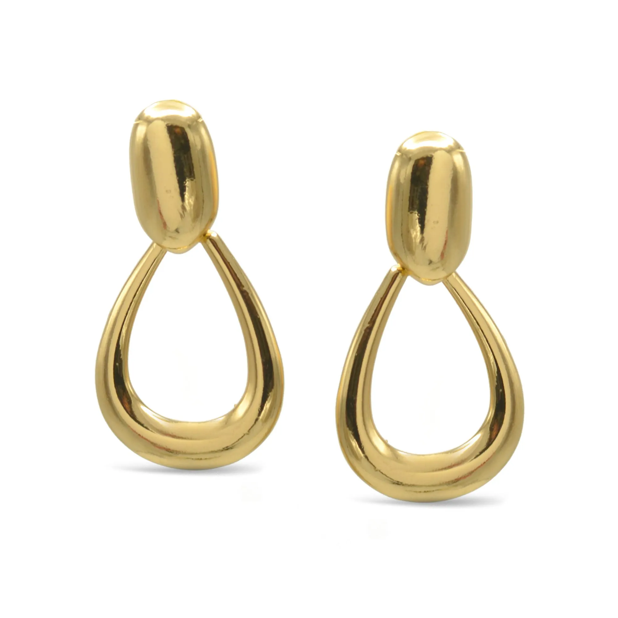 God Teardrop Clip-On Earrings #SQ8642G (GD5/FA19)