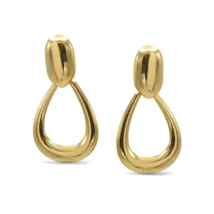God Teardrop Clip-On Earrings #SQ8642G (GD5/FA19)