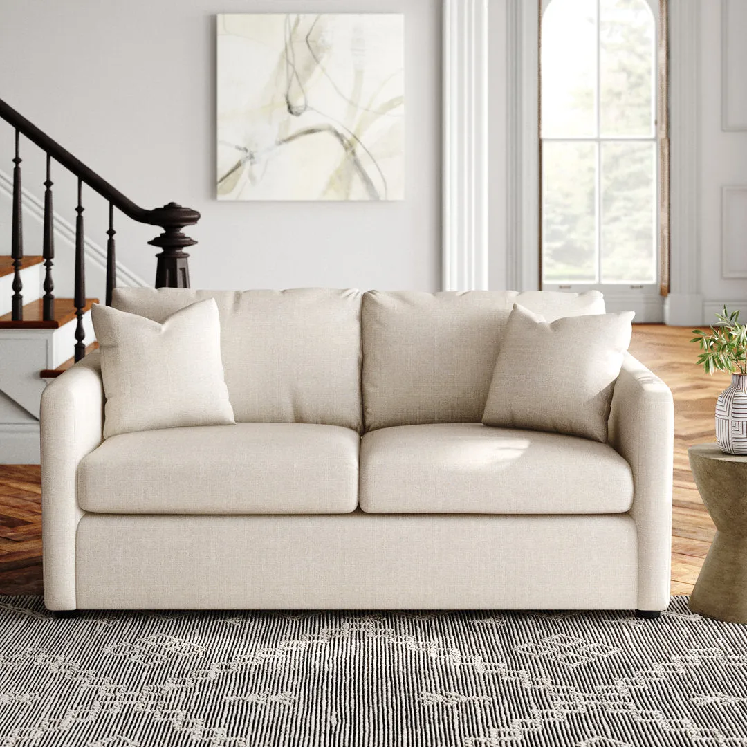 Godwin 67'' Upholstered Sleeper Sofa Joss & Main Fabric: Lena Sand Performance Linen Blend