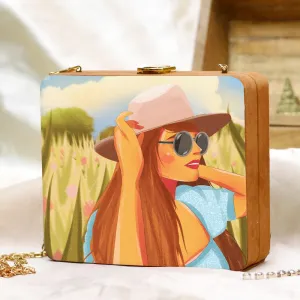 Goggles Cap Girl  MDF Clutch