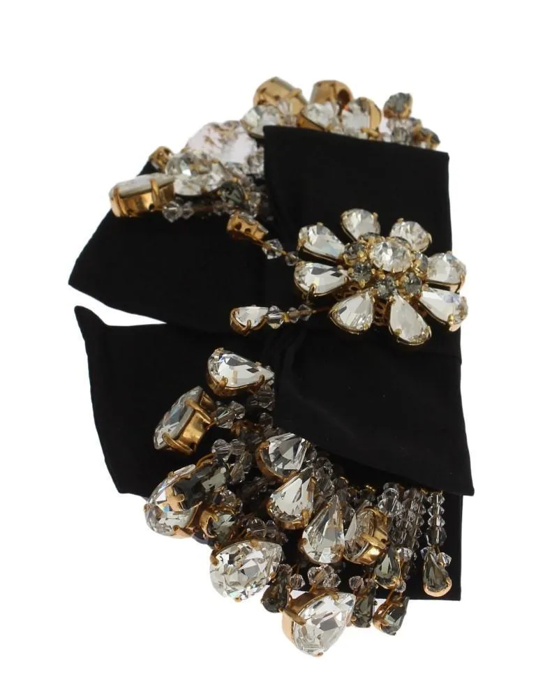 Gold Brass Sicily Baroque Clear Crystals Hair Clip