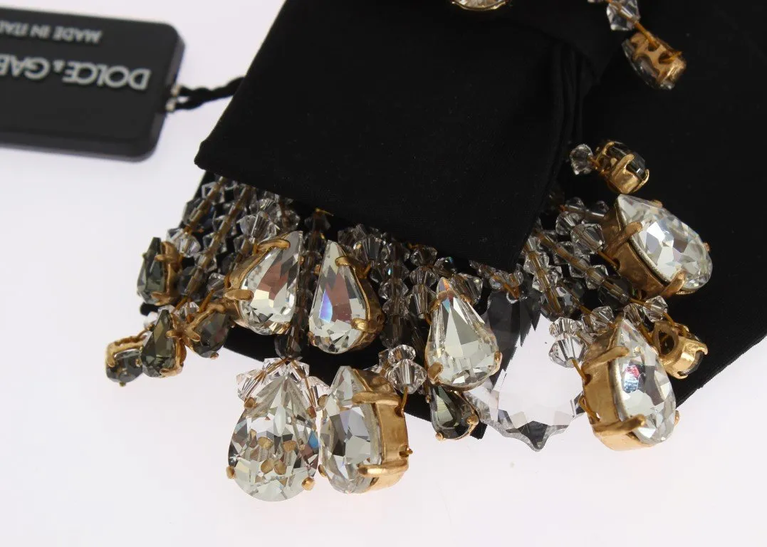 Gold Brass Sicily Baroque Clear Crystals Hair Clip