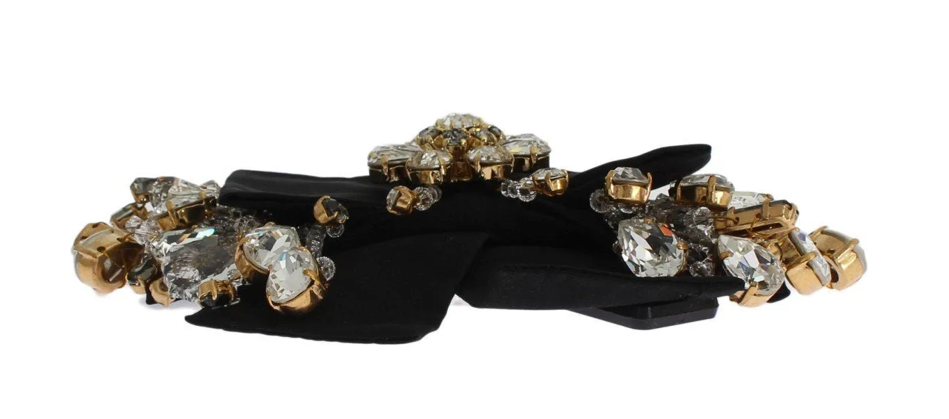 Gold Brass Sicily Baroque Clear Crystals Hair Clip