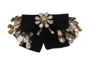Gold Brass Sicily Baroque Clear Crystals Hair Clip