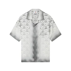 GRADIENT HEART MONOGRAM SILK SHIRT