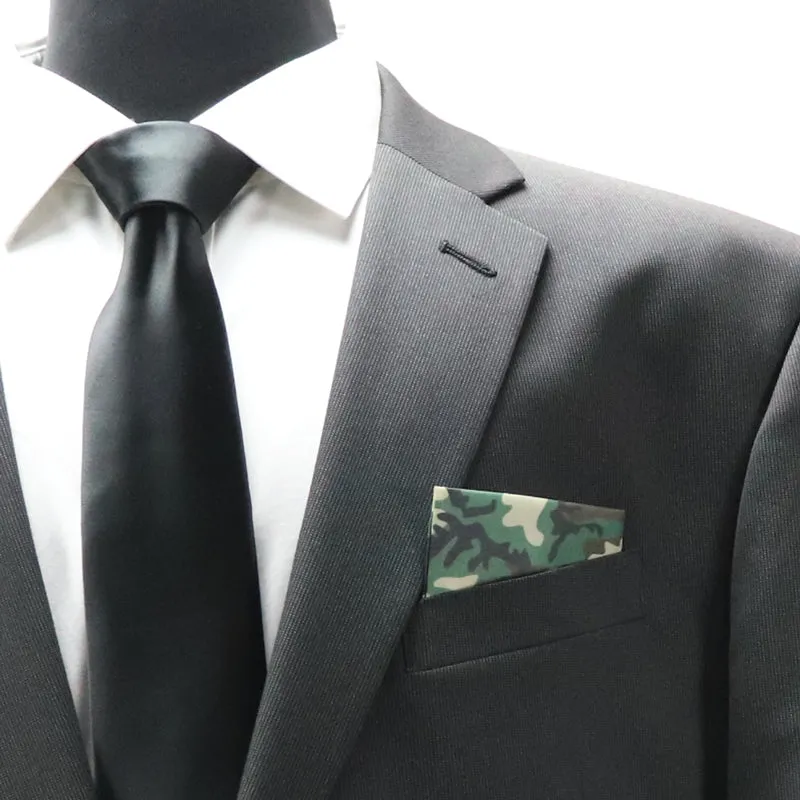 Green Camouflage Pocket Square