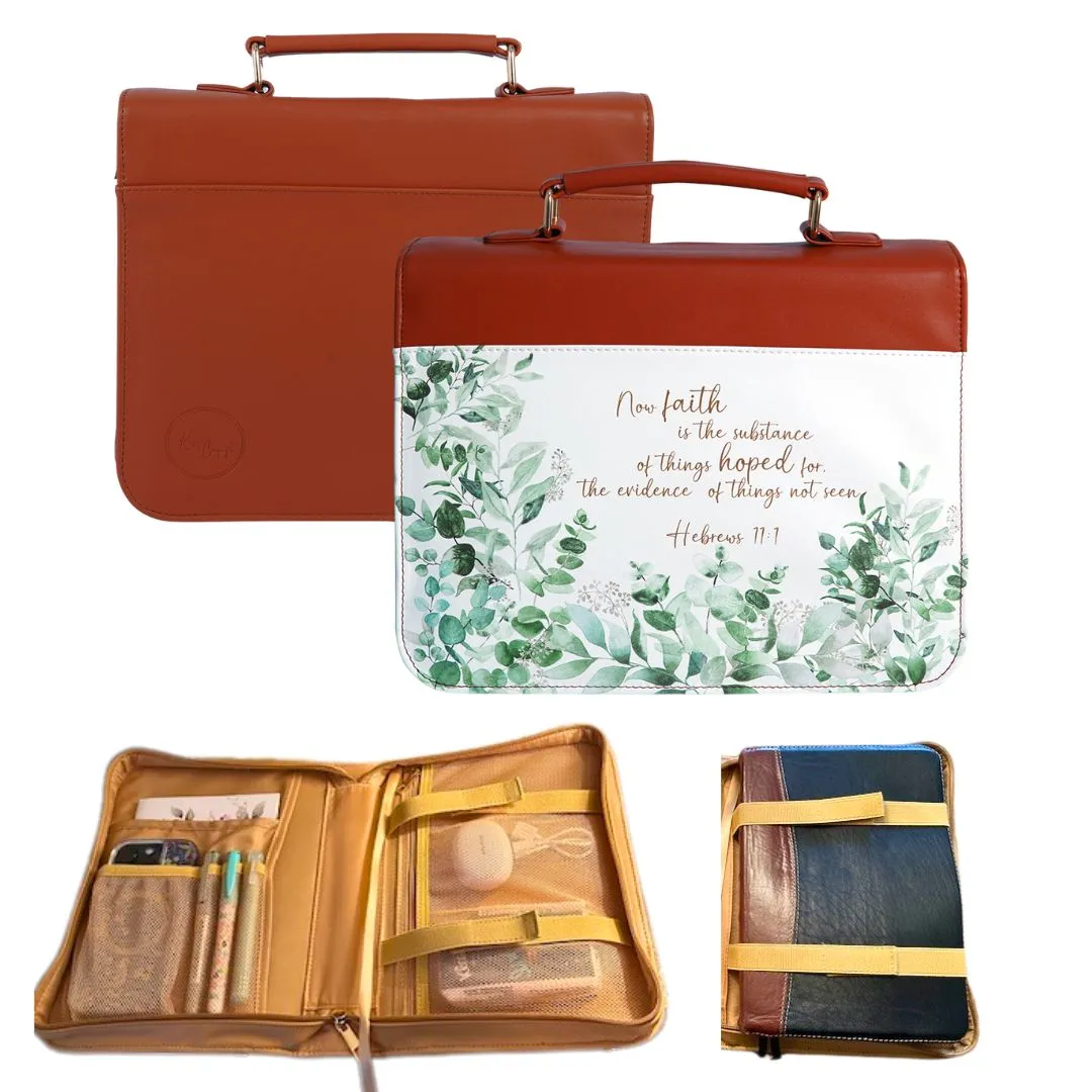 Green Eucalyptus Bible Covers for Ladies with Great Organization