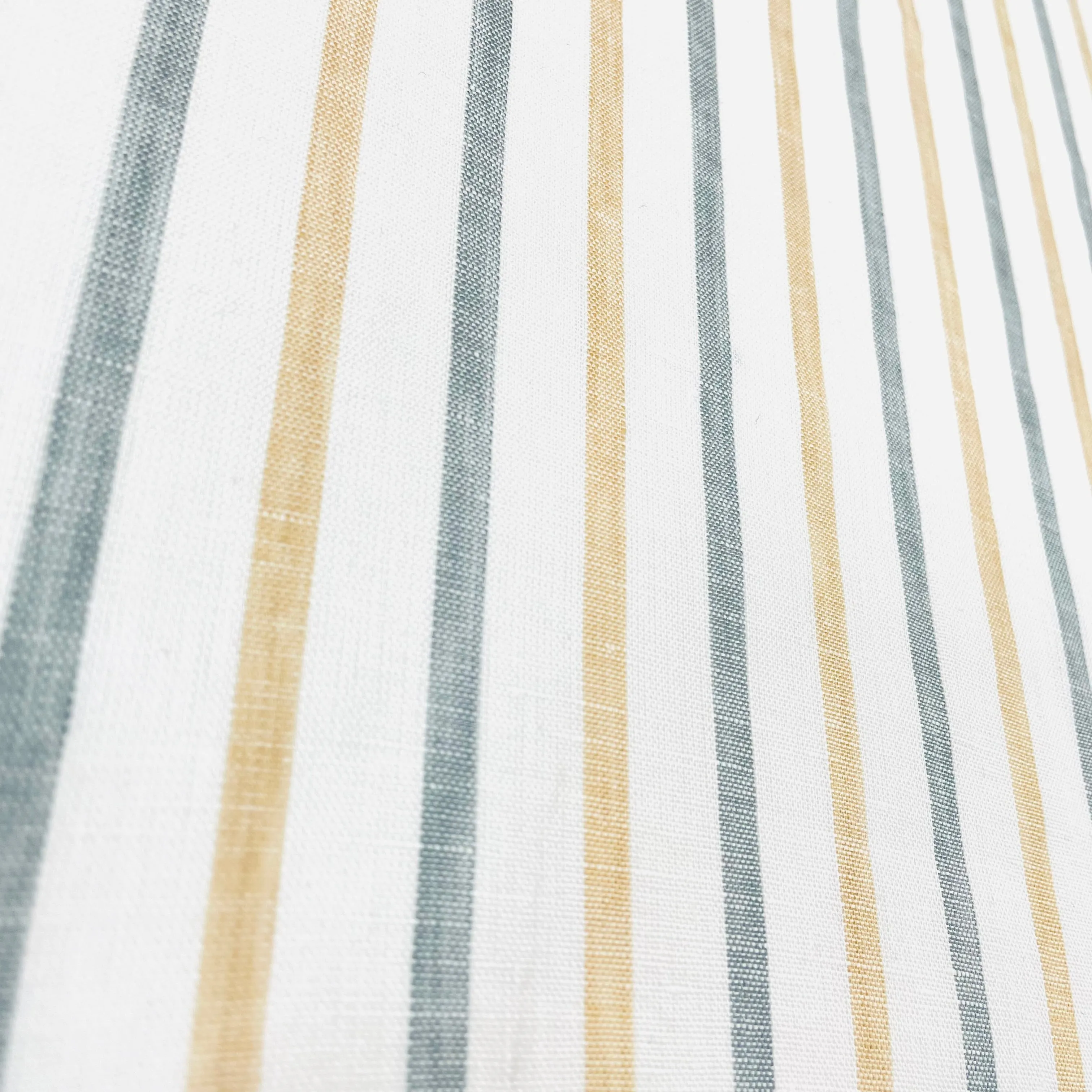 Green Yellow Striped 100% Natural Linen Fabric By The Yard/CL1045