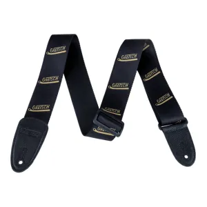 Gretsch® Vibrato Arm Pattern Strap, Black/Gold