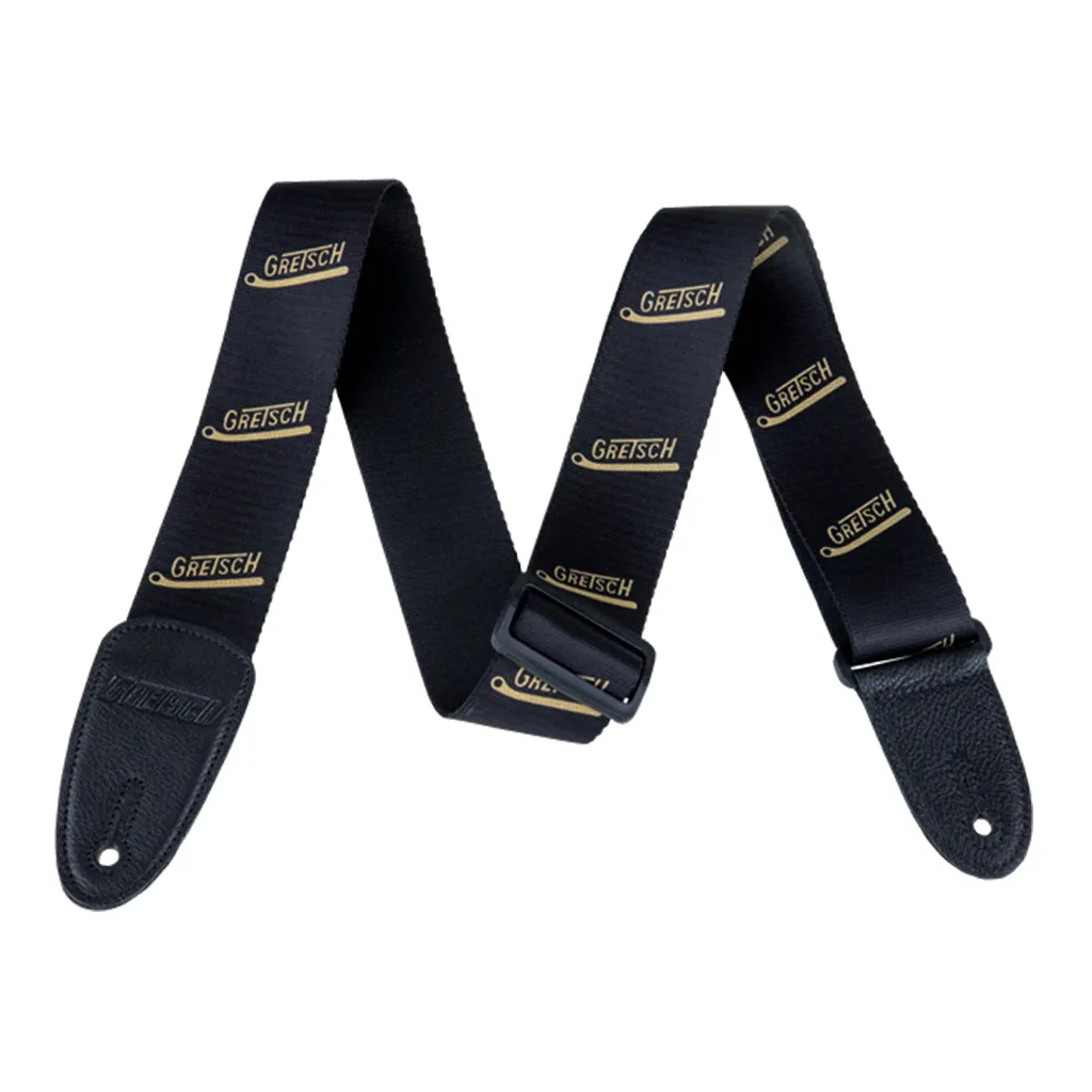 Gretsch® Vibrato Arm Pattern Strap, Black/Gold