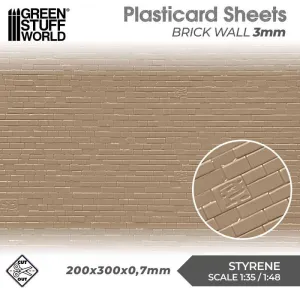 GSW Plasticard - Brick Walls 3mm