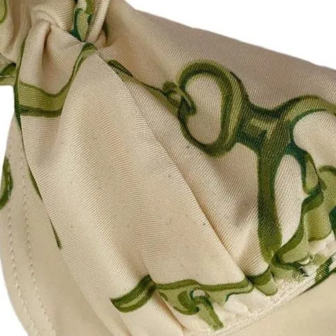Gucci Cream Bamboo Logo Bikini Top