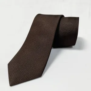 Gucci Interlocking GG Logo Neck Tie in Coffee Brown