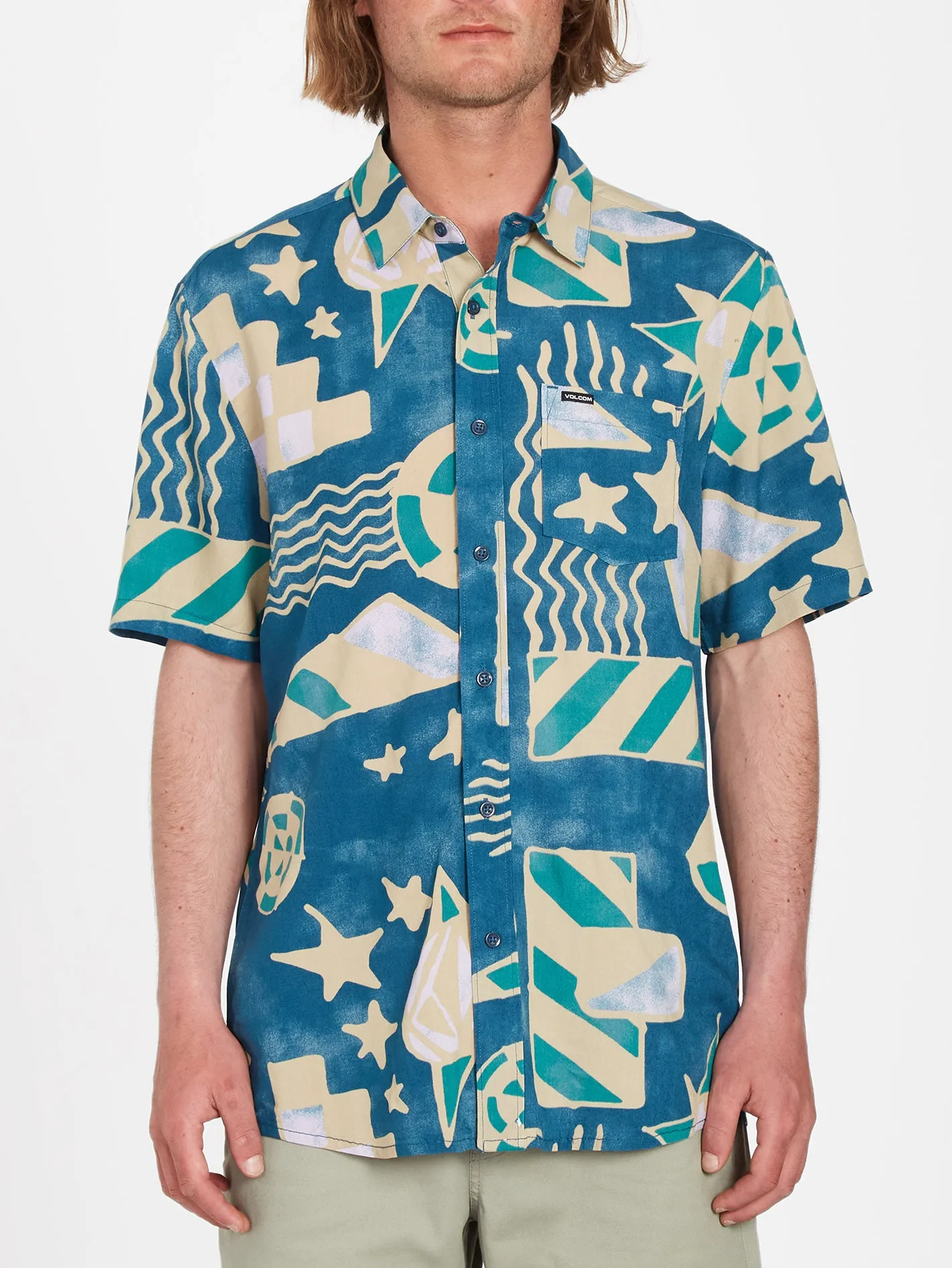 Hand Geo Shirt - AGED INDIGO