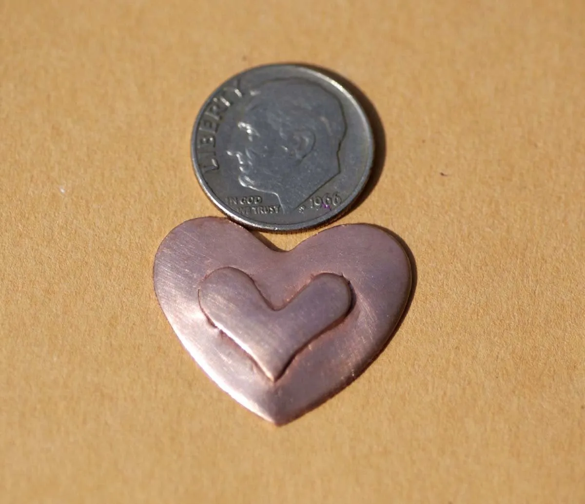 Heart with Embossed heart blanks for Enameling Stamping Texturing Metalworking Jewelry Making Blanks