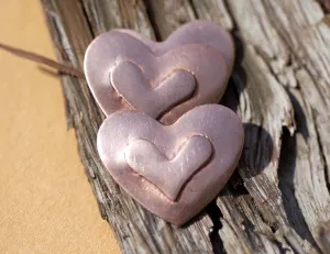 Heart with Embossed heart blanks for Enameling Stamping Texturing Metalworking Jewelry Making Blanks
