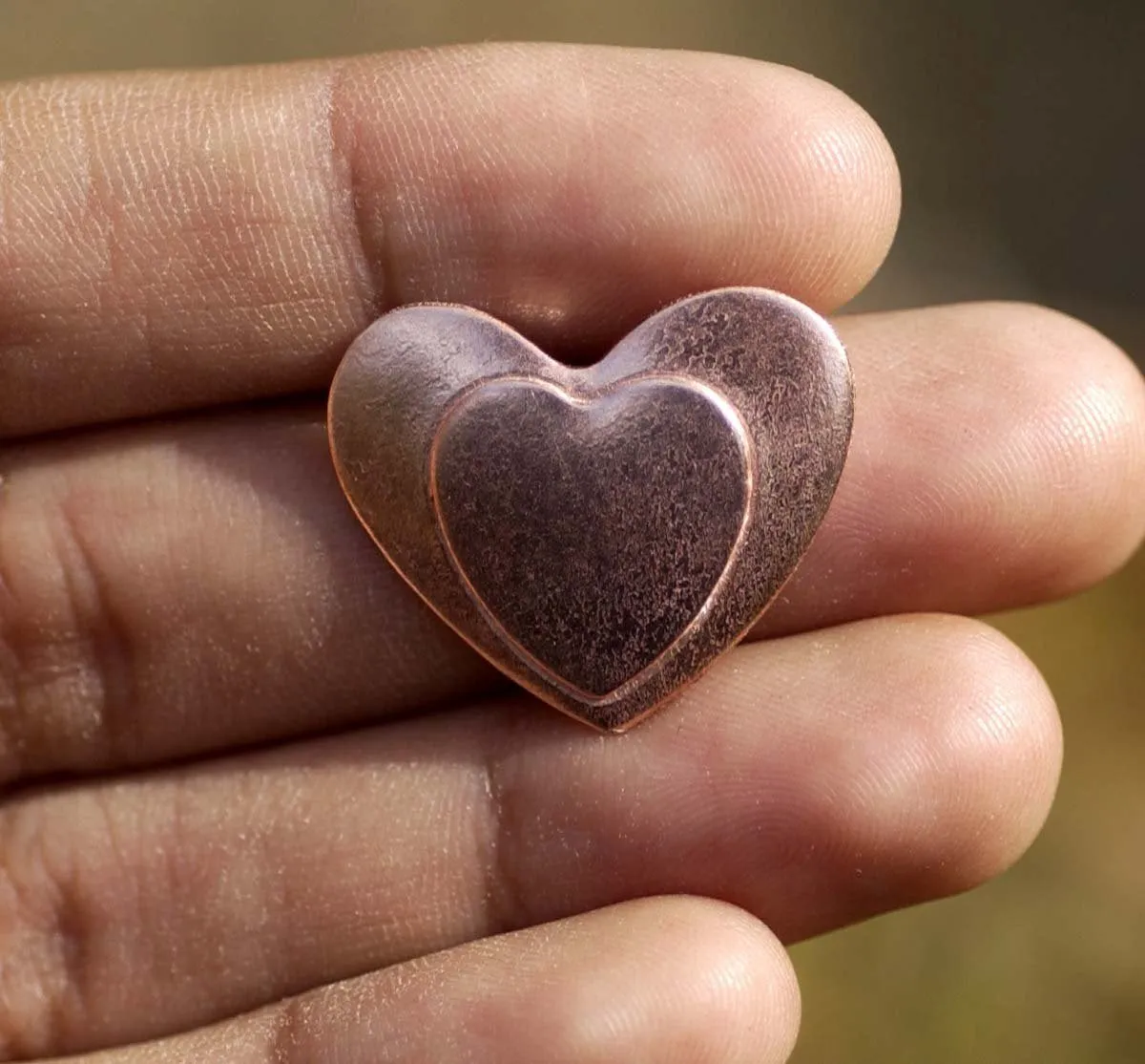 Hearts with Embossed Blank for Enameling Stamping Texturing Metalworking Jewelry Making Blanks