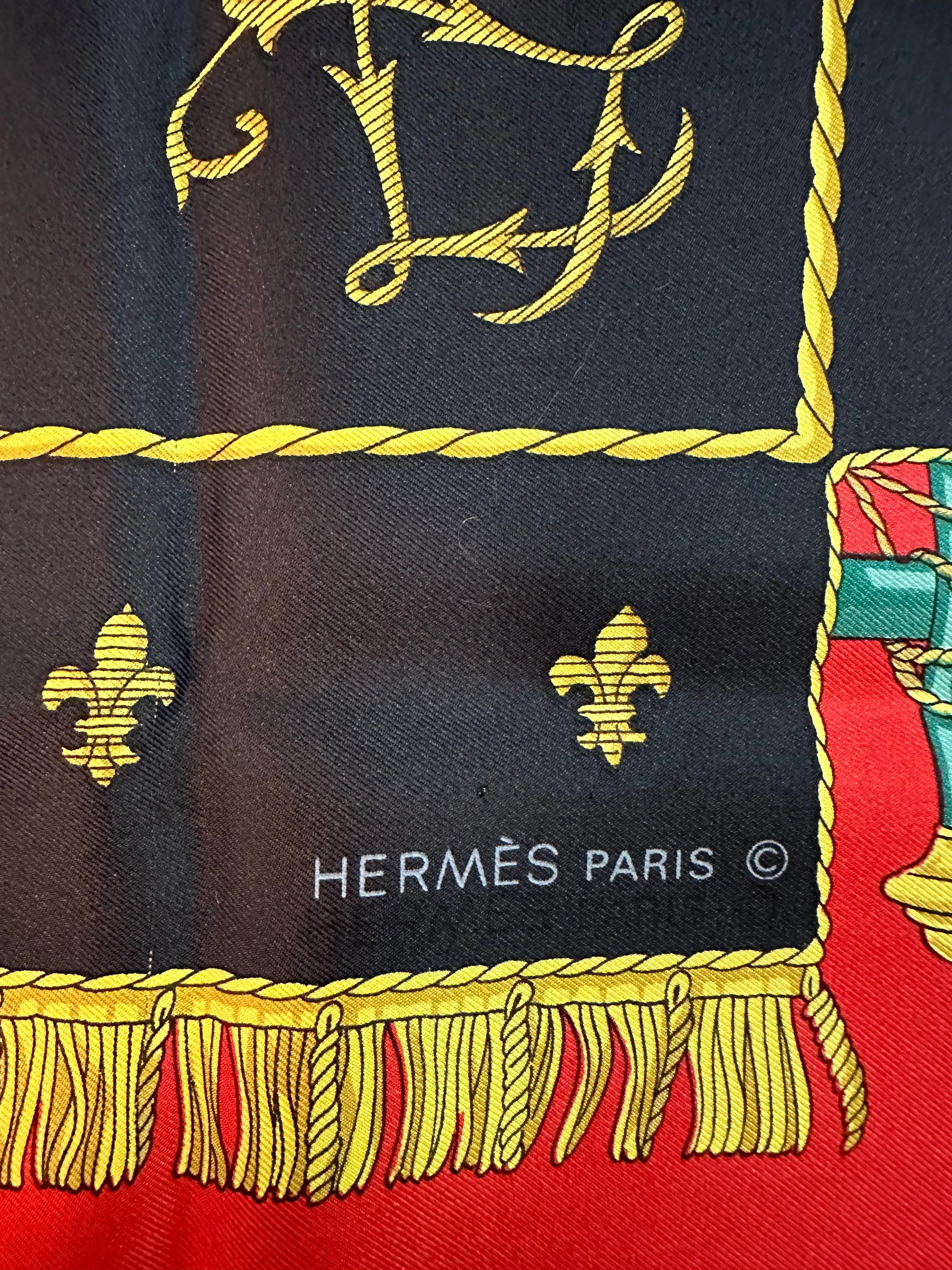 Hermes 90s "Vue du Carrosse" Silk Scarf