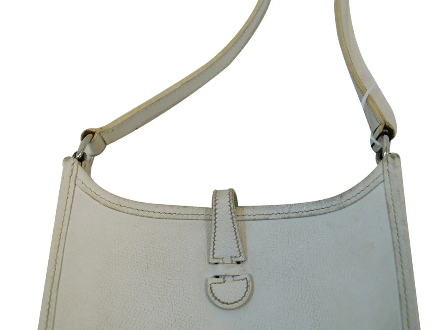 Hermes Evelyne TPM Veau Epsom White Shoulder Bag